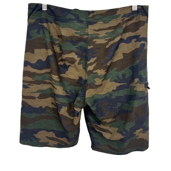 ONeill Hyperfreak Camo Board Shorts Men 32 -Elastic Waist Velcro Pocket Swim EUC - Picture 5 of 9